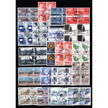 Danmark - Lot med forskellige 4-blokke - flot stemplede.